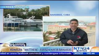 Huracán Matthew atravesará Bahamas y avanzará hacia la costa este de Florida informa el CNH [upl. by Elletsyrk714]