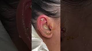 🩸 🩸 New flat piercing using Base Laboratories Pro Hypochlorous Acid Piercing Spray [upl. by Latreece462]