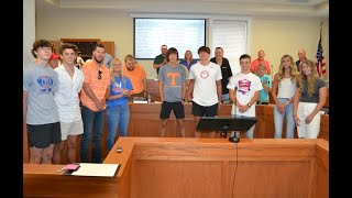 Volunteer Track team recognized by County Commission for state tournament success [upl. by Kwon]