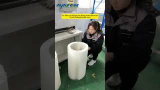 Air filter cartridges are being manufactured [upl. by Oppen]