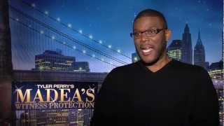 Tyler Perrys Official quotMadeas Witness Protectionquot Interview  Celebscom [upl. by Nauqad875]