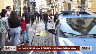 Napoli 15enne ucciso a colpi di pistola in pieno centro  Ore 14 del 24102024 [upl. by Hgiel]