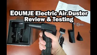 EOUMJE Electric Air Duster Review amp Testing [upl. by Siclari509]