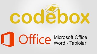 Microsoft Office Word  Tablolar  Code Box [upl. by Asirak]