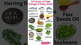 14 Foods of High Omega3 Fatty Acids shorts viral health [upl. by Larcher]