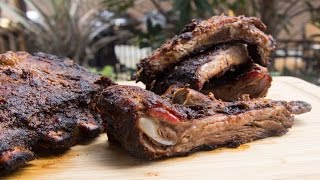 Smoked Spare Ribs Recipe with Homemade Pineapple Chipotle Barbecue Sauce  on a Primo Kamado [upl. by Shirlee]