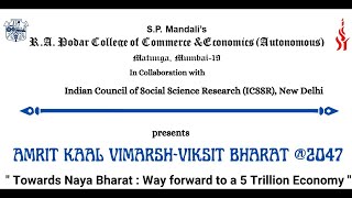 Amrit Kaal Vimarsh Viksit Bharat  2047  Towards Naya BharatWay Forward to a 5 Trillion Economy [upl. by Cargian]