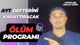 AYT Defterini Kapattıracak Ölüm Programı  Konuları Hızlıca Bitir yks yks2024 ayt [upl. by Aynatan]