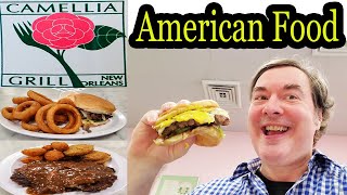 Restaurant Review Vlog of American Food at Camellia Grill Travel Search for Best Burger in NOLA [upl. by Atiragram]