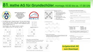 81  Mathe AG Grundschüler  Mathe Olympiade 2023  2024  3 Stufe  Klasse 4 [upl. by Orion]