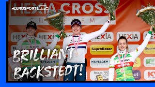 Zoe Backstedt claims first win of 2024 in Hexia Cross Gullegem 🔥  Eurosport CycloCross Highlights [upl. by Elyag]