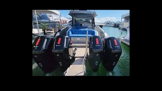 Vanquish VQ 45 Hard Top with 2400hp Mercury Verado Outboards [upl. by Hulton148]