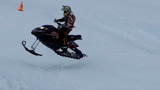 Riding Crashing Snow Hawk 600HO  JUST SNOWMOBILES [upl. by Jaf]