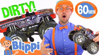 Wash Dirty Cars with Blippi  Toys and Games  Educational Videos For Kids [upl. by Sille99]