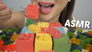 LEGO Mousse Cake ASMR Relaxing soft Eating Sounds  NE Lets Eat [upl. by Annamarie]