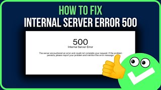 FIXED 500 INTERNAL SERVER ERROR  How to Fix 500 Internal Server Error [upl. by Ahsenroc]