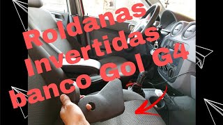 Como inverter as Roldanas do Banco Gol G4 Pra colocar Apoio de Braço golg4 [upl. by Nangatrad936]