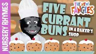 Five Currant Buns  NURSERY RHYME  Counting Song  rainbowrabbitsongs  rainbowrabbitsongs [upl. by Airdna852]