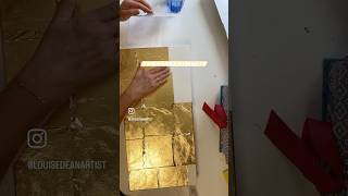 Goldleaf a canvas 🌟 goldleaf gold art goldleafing goldleaftutorial [upl. by Zysk710]