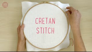 SewandSo Stitch Library Cretan Stitch [upl. by Paine]