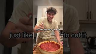 CHICAGO STYLE PIZZA pizza food cooking youtubeshorts trending funny better home [upl. by Ado]