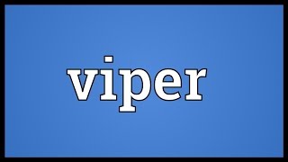 Viper Meaning [upl. by Kristo]