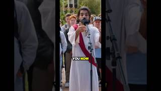 Man pretending to be “Jesus” gets humiliated by a follower of Christ ✊🏼charliekirk jesus debate [upl. by Kleeman]