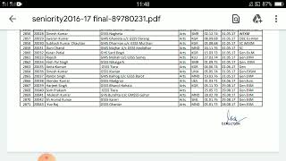 Seniority list of TGTs from 01012016 to 31122017 [upl. by Nedia]