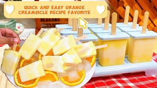 Delicious Homemade Creamsicle Popsicles With No Added Sugar To Satisfy Your Childhood Cravings🔥 [upl. by Gaye961]