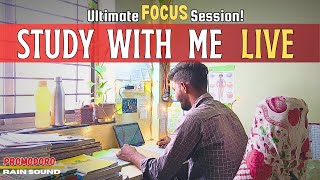 Study With Me 🛜Motivation ampTips 😎 Promodoro  Rain music  upsc  neet  jee  mpsc  ca [upl. by Brottman]