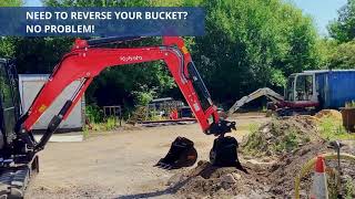 Changing Attachments from the cab on a Kubota Excavator  Hydraulic Quick Coupler [upl. by Namra717]