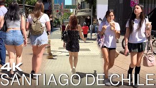 Santiago De Chile 4K Walk 🇨🇱 Day Tour [upl. by Wit]