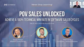 Webinar POV Success Unlocked  Achieve a 100 Technical Win Rate in Software Sales Cycles [upl. by Gnay764]