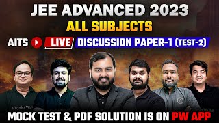 All India Test Series Live Discussion For JEE ADVANCED 2023  Test  1 Paper 2 🔥 [upl. by Sontich]