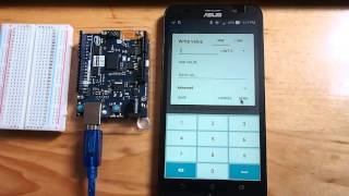 Control ArduinoGenuino 101 onboard LED from AndroidiOS via Bluetooth Low Energy BLE [upl. by Hallam]