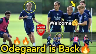 ✅ INSIDE ARSENAL TRAINING TODAY  Odegaard TRAIN With The Team Today READY For Inter Milan [upl. by Graaf733]