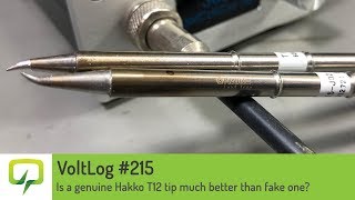 Voltlog 215  Is a genuine Hakko T12 tip much better than fake one [upl. by Econah]