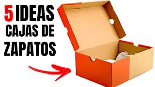 5 MANUALIDADES PARA TRANSFORMAR CAJAS DE ZAPATOS  SHOW DE MANUALIDADES [upl. by Nhaj]