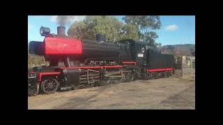 Whimsical day out at the VGR in winter 2024 from Castlemaine to Maldon and return with J549 [upl. by Gina]