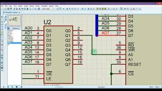 DAC 0808 Interfacing with 8086 µP Proteus Simulation [upl. by Troy34]