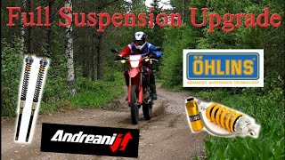 Honda CRF300 Full Suspension Upgrade Day 1 of testing Öhlins rear  Andreani misano evo front [upl. by Zephaniah19]