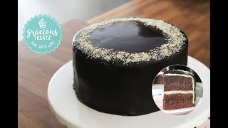 Chocolate Sponge Cake with Chocolate Ganache Frosting [upl. by Aisa434]