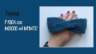 FASCIA PER CAPELLI CON INCROCIO AD INFINITO Tutorial con ferri dritti [upl. by Ennayehc897]