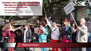 Demo zum 2 Jahrestag des Mordes an Jina Mahsa Amini in Iran  Delnavazan Persische Musikgruppe [upl. by Berardo526]