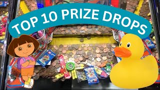 TOP 10 PRIZE DROPS  2p COIN PUSHER  Amusement Arcades  Episodes 2130 [upl. by Susy803]