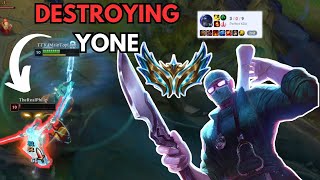 DESTROYING A CHALLENGER YONE PERFECT KDA [upl. by Annette]