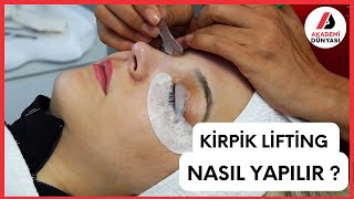 Kirpik Lifting Nasıl Yapılır │Akademi Dünyası │Kirpik Lifting Eğitimi │ eğitim kirpiklifting [upl. by Saixela]