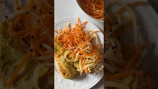 Daikon mooli salad with carrot ginger garlic sesame oil vinegar healtyfood salad [upl. by Daveda275]