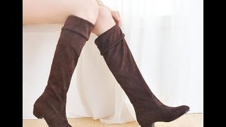 Женские замшевые сапоги  фото 2019  Womens suede boots [upl. by Prasad]