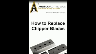 How to Change Wood Chipper Blades [upl. by Dikmen]